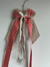 Load image into Gallery viewer, Candy Cane Ribbon Bow
