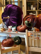 Load image into Gallery viewer, Giant Pumpkin Cushion Aubergine
