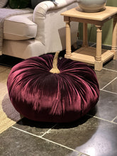 Load image into Gallery viewer, Giant Pumpkin Cushion Aubergine
