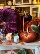 Load image into Gallery viewer, Giant Pumpkin Cushion Aubergine
