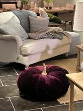 Load image into Gallery viewer, Giant Pumpkin Cushion Aubergine
